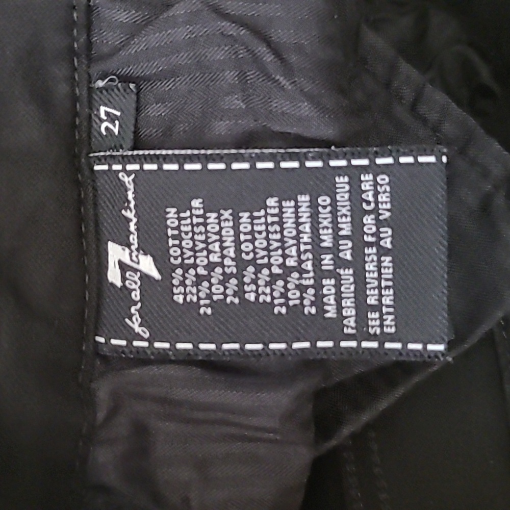 7 For all Mankind skinny premium denim jeans. Black, size 27 - Picture 4 of 6